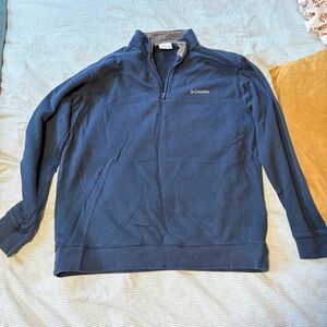 Men's Columbia Blue Quarter-Zip Sweater